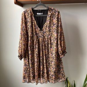 Zara floral flowy dress